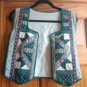 Vintage Handmade Quilted Patchwork Vest